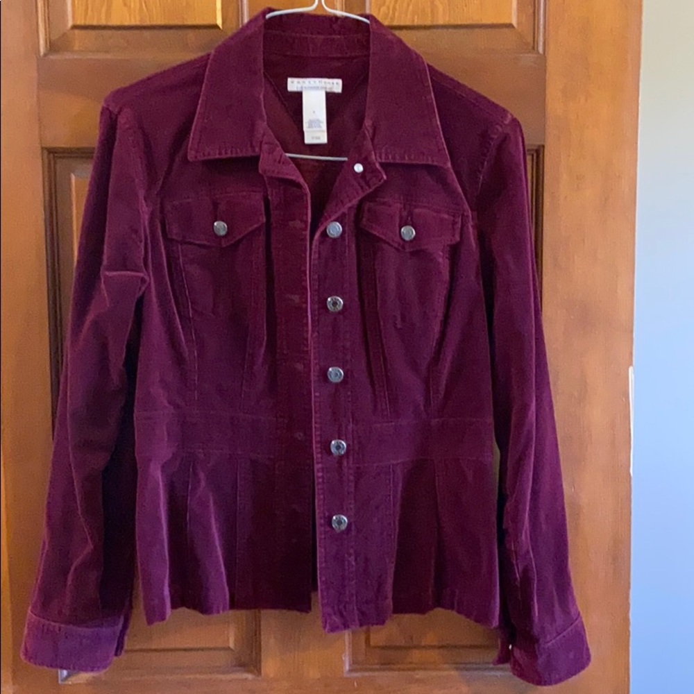 Velour Blazer/Burgandy
